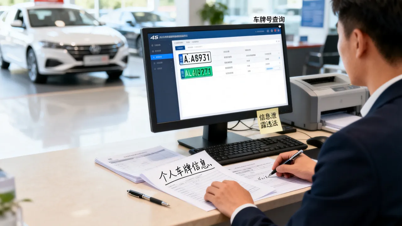4S店能随便查别人车牌号吗，个人车牌信息泄露违法吗