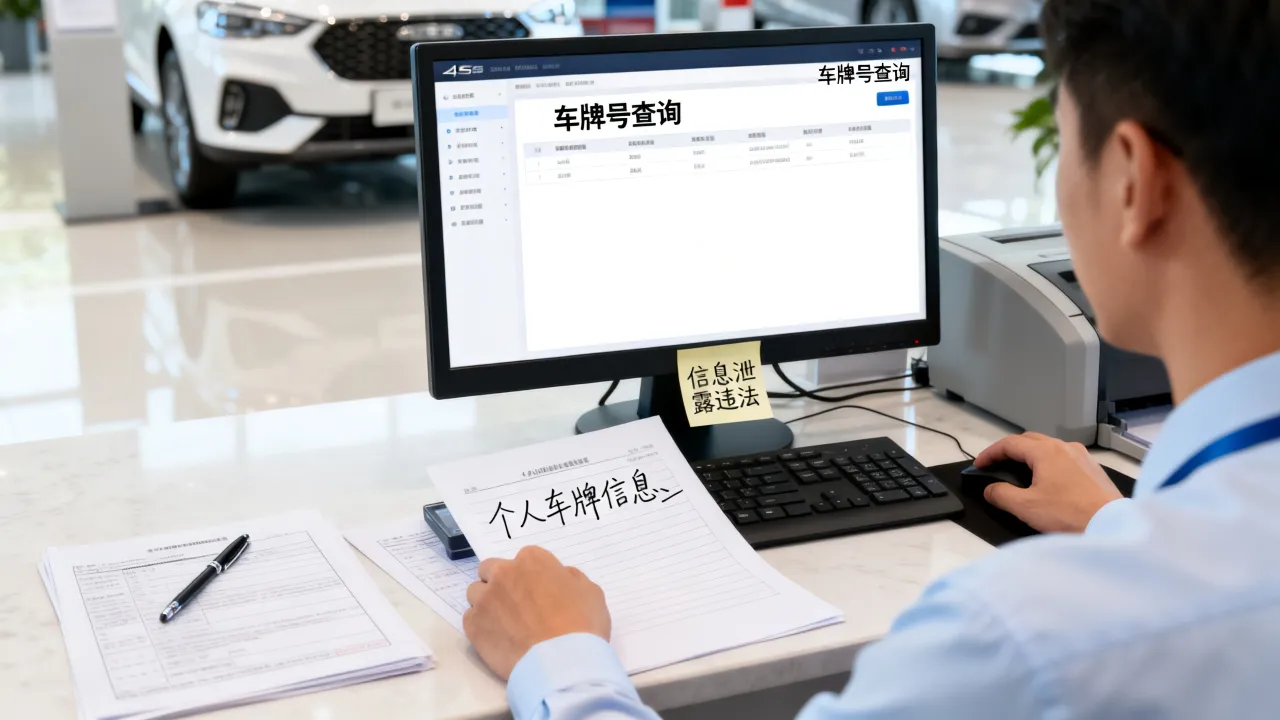 4S店能随便查别人车牌号吗，个人车牌信息泄露违法吗