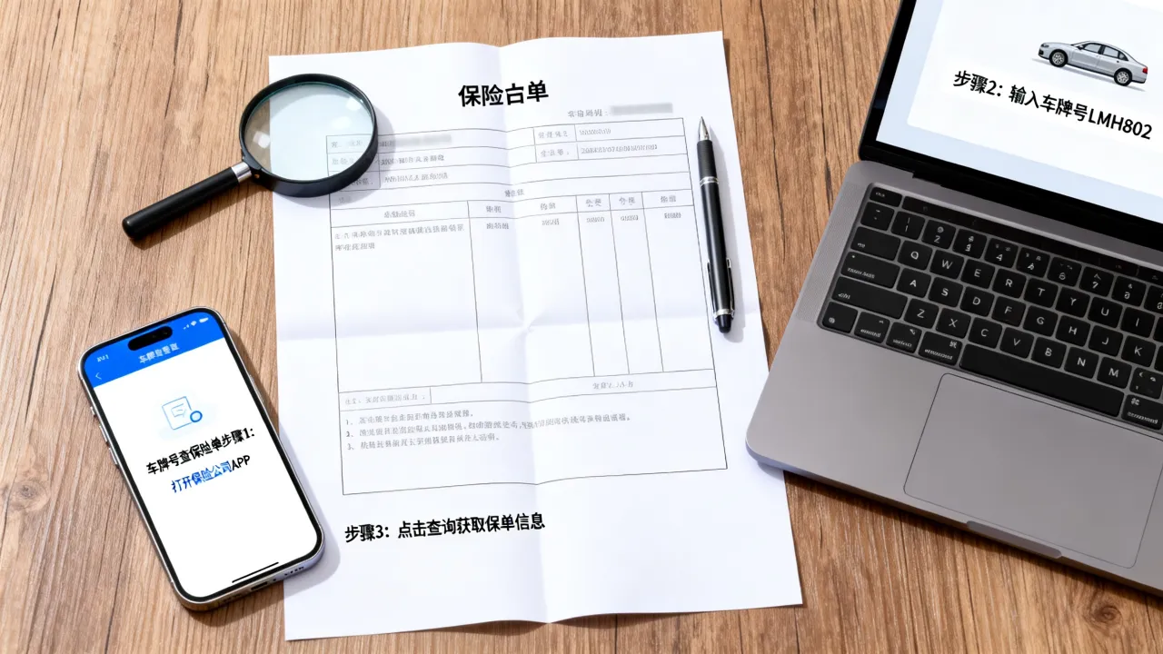 黑LMH802保险单怎么查？车牌号查保险单方法流程